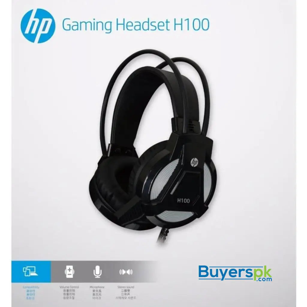 HP H100 Gaming Headset with Mic (Black) - Headset HP H100 Gaming Headset with Mic (Black) - Headset